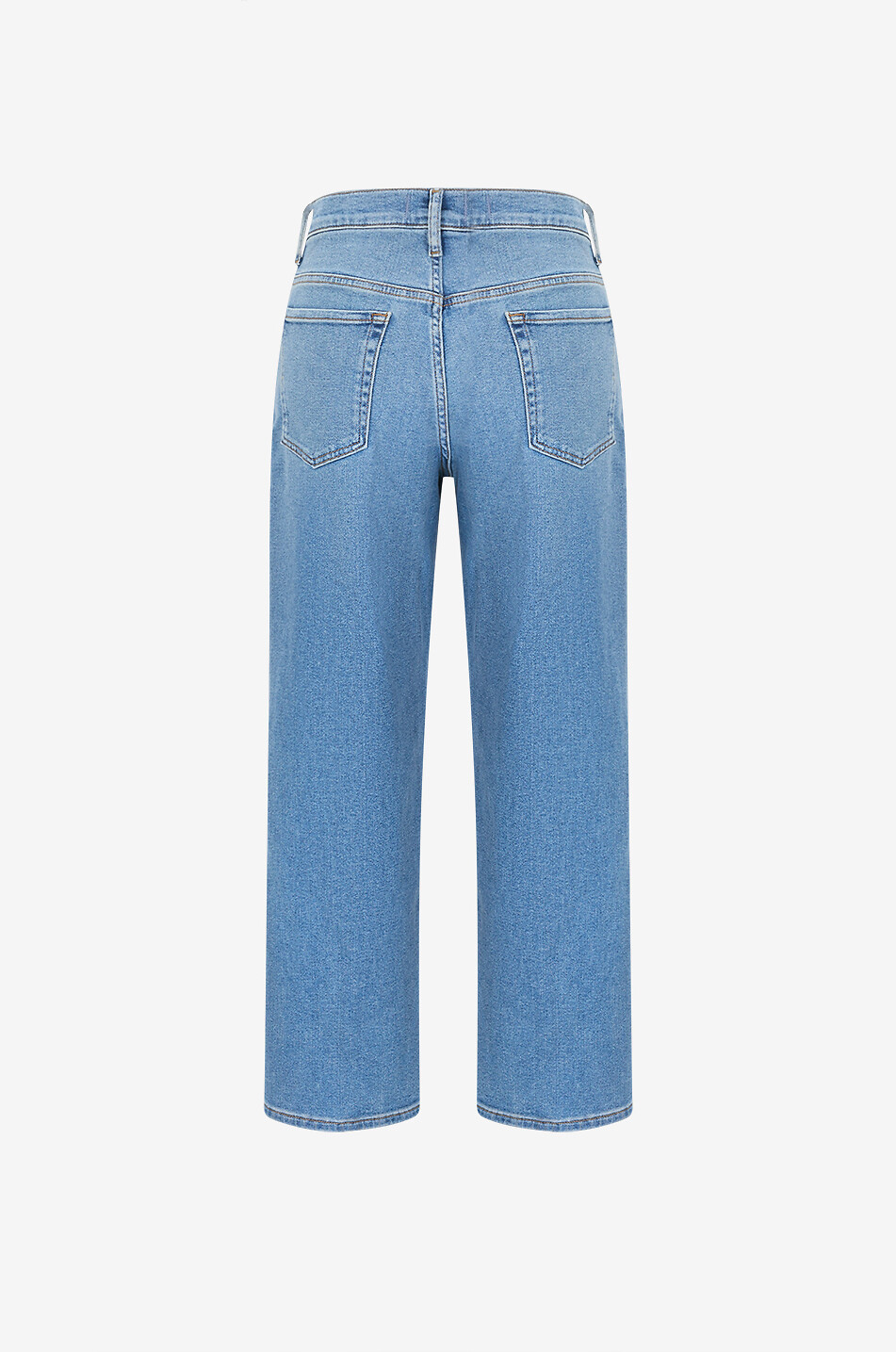 7 FOR ALL MANKIND Stovepipe Straight cotton denim straight jeans Women MEDIUM BLUE 2