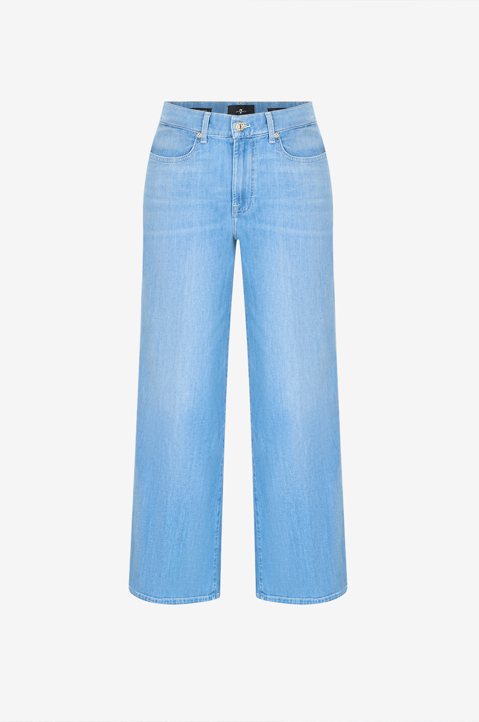 7 FOR ALL MANKIND Verkürzte weite Jeans mit hoher Taille Lotta Ankle Glisten Damen BLAU 1