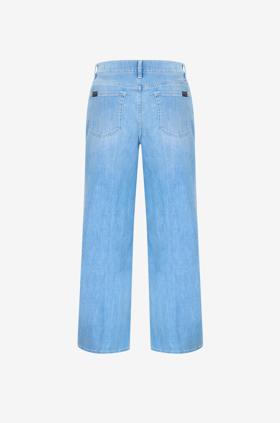 7 FOR ALL MANKIND Verkürzte weite Jeans mit hoher Taille Lotta Ankle Glisten Damen BLAU 2