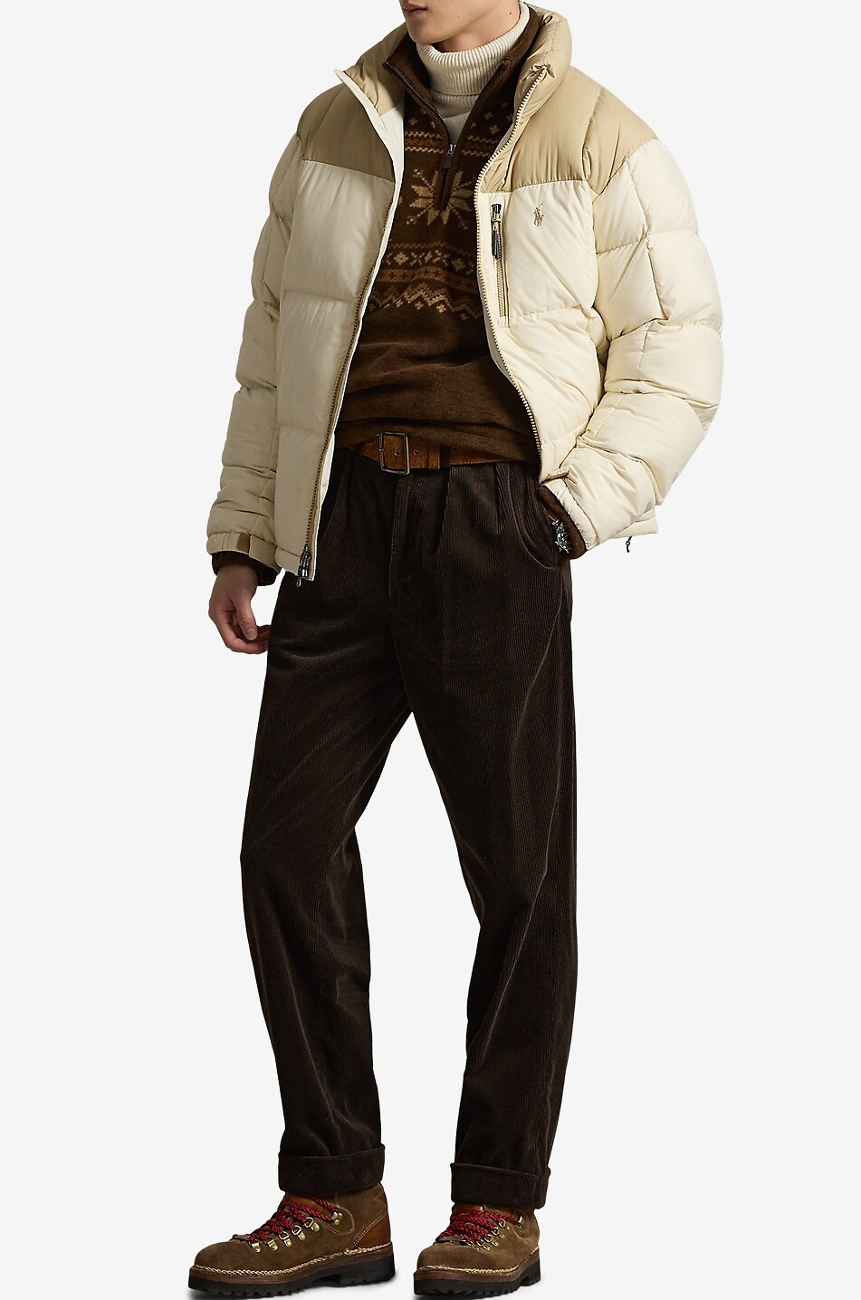 POLO RALPH LAUREN Zweifarbige Daunenjacke mit Stehkragen Gorham Herren BEIGE 5