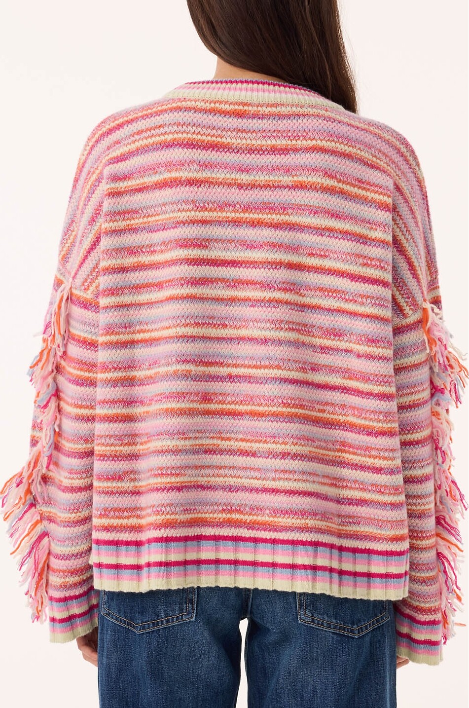 KUJTEN Gestreifter Pullover mit Rundhalsausschnitt aus Kaschmir Zanabi Mix Damen BUNT 3