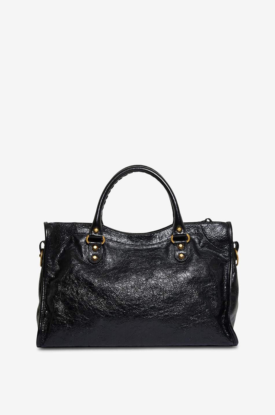 BALENCIAGA Handtasche aus Arena-Leder Le City Medium Damen SCHWARZ 3