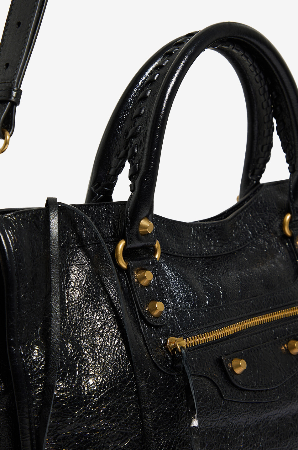 BALENCIAGA Handtasche aus Arena-Leder Le City Medium Damen SCHWARZ 6
