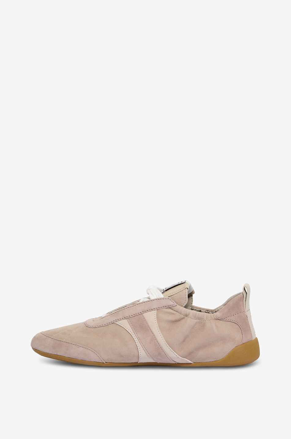 CHLOE Kick suede low-top lace-up sneakers Women BEIGE 3