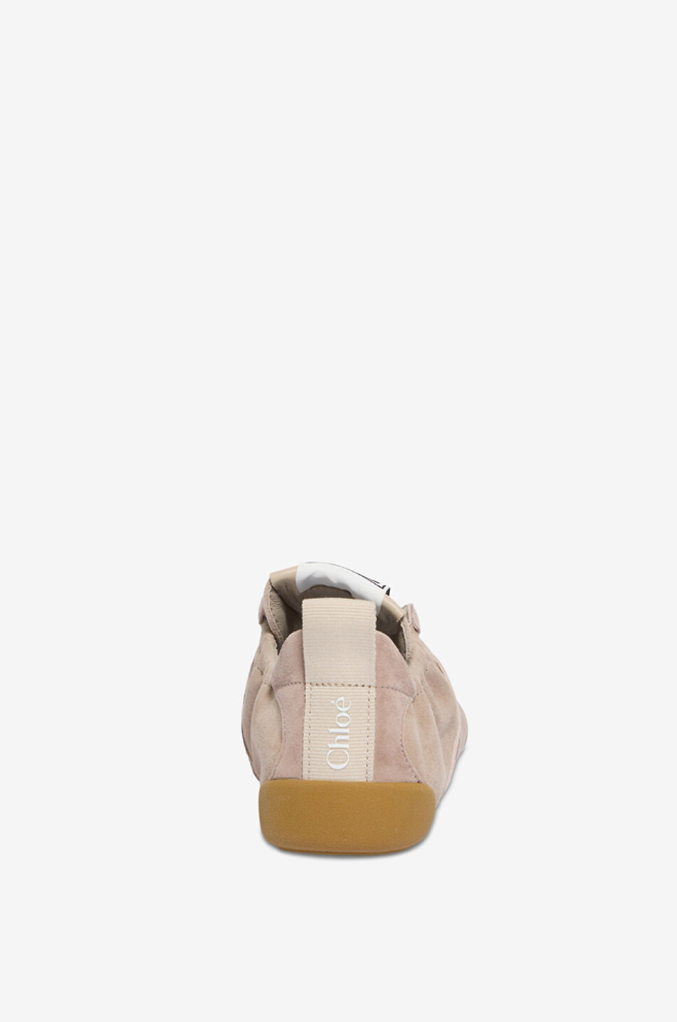 CHLOE Kick suede low-top lace-up sneakers Women BEIGE 4