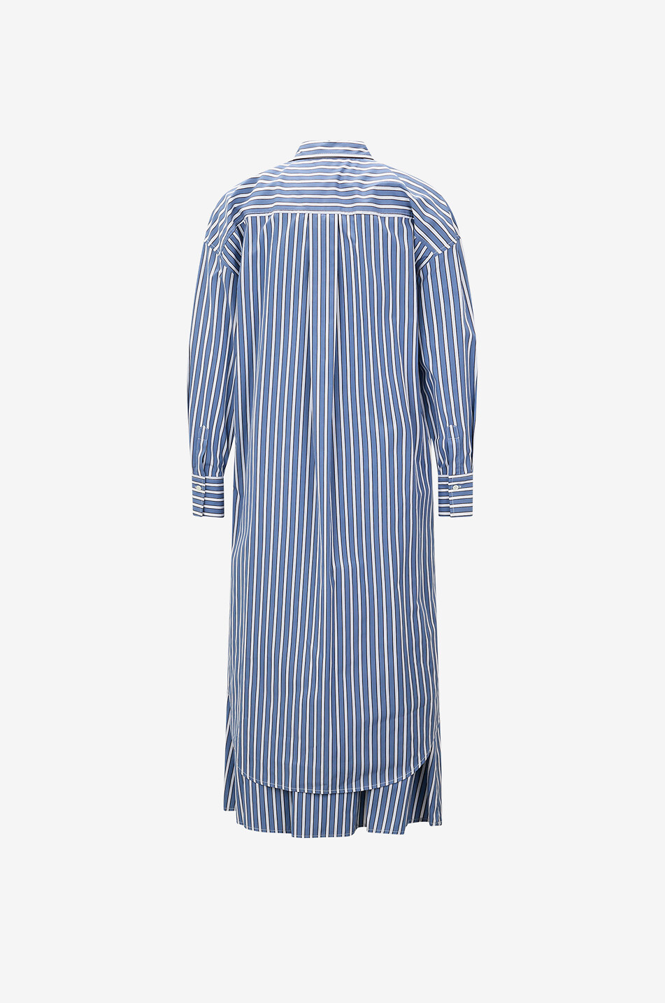 BRUNELLO CUCINELLI Robe chemise midi rayée en popeline de coton Femme MULTICOLORE 2