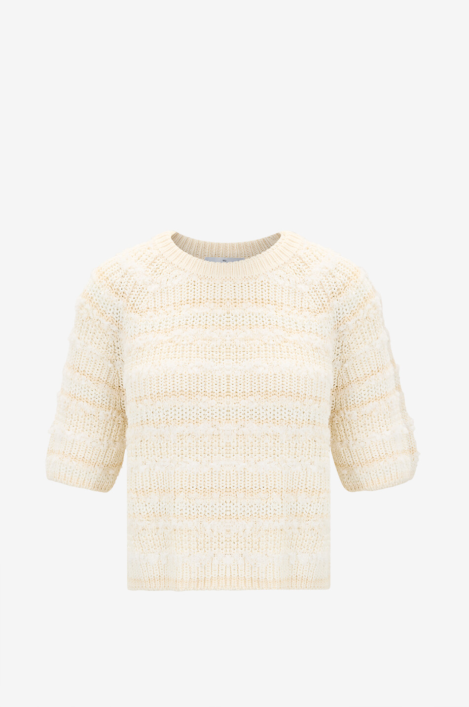 GRAN SASSO Pullover mit Rundhalsausschnitt mit Pailletten aus Baumwollmischung Damen BEIGE 1