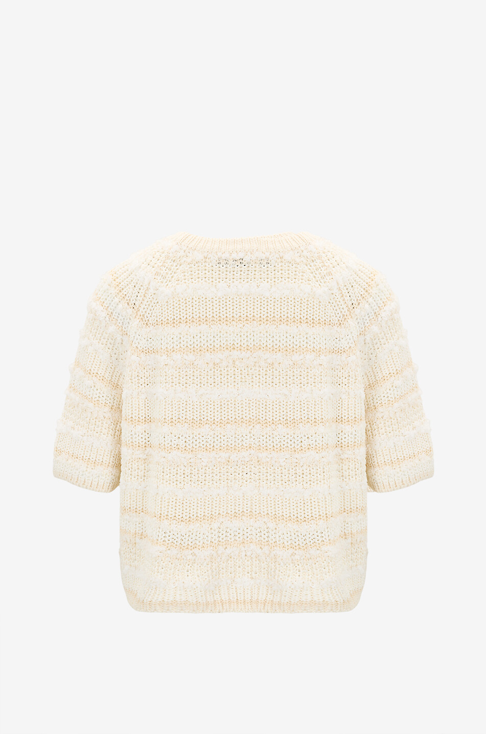 GRAN SASSO Pullover mit Rundhalsausschnitt mit Pailletten aus Baumwollmischung Damen BEIGE 2