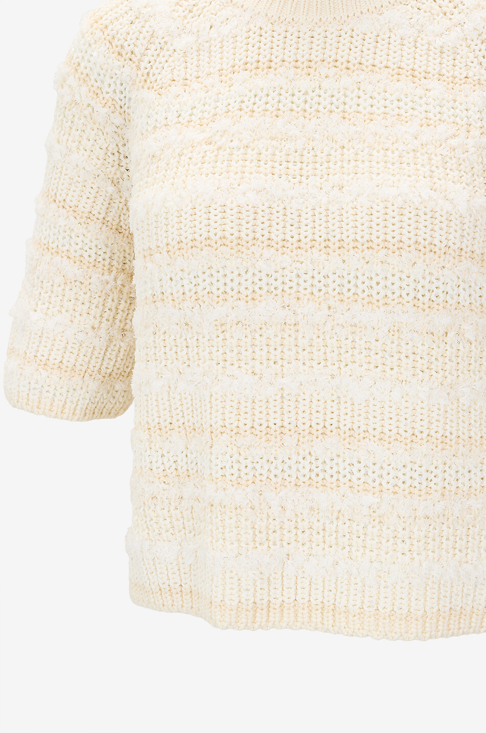 GRAN SASSO Pullover mit Rundhalsausschnitt mit Pailletten aus Baumwollmischung Damen BEIGE 6