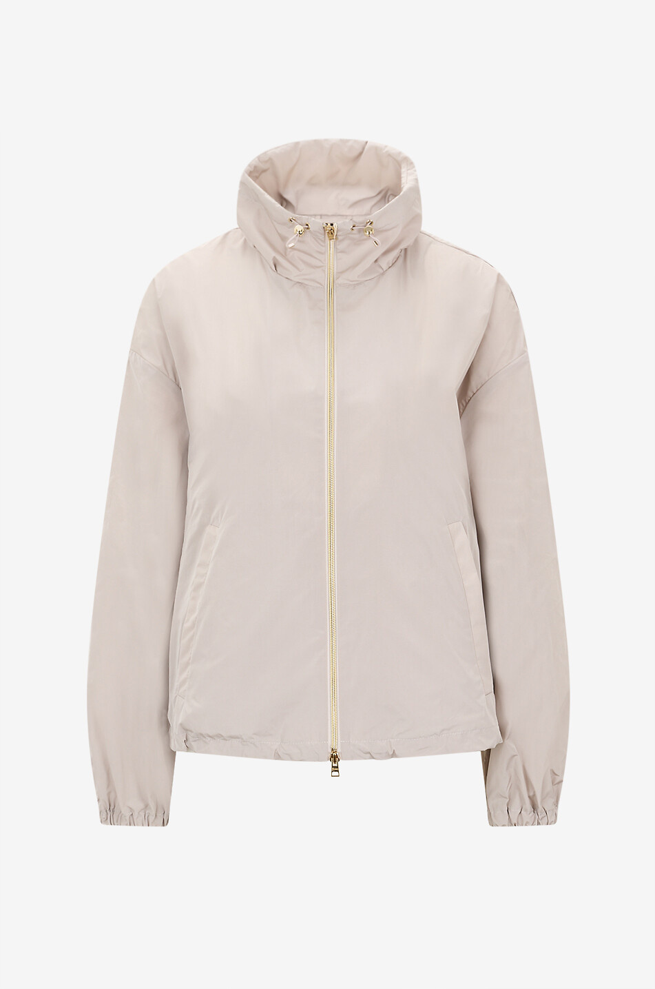 HERNO Boxy short lightweight hooded jacket Women LIGHT GREY 1