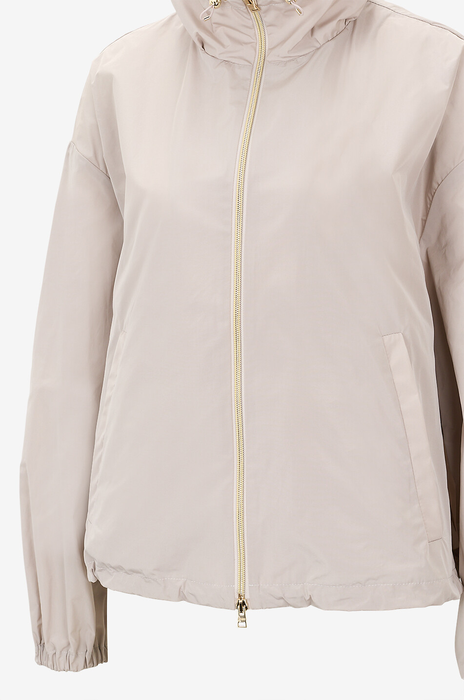 HERNO Boxy short lightweight hooded jacket Women LIGHT GREY 3