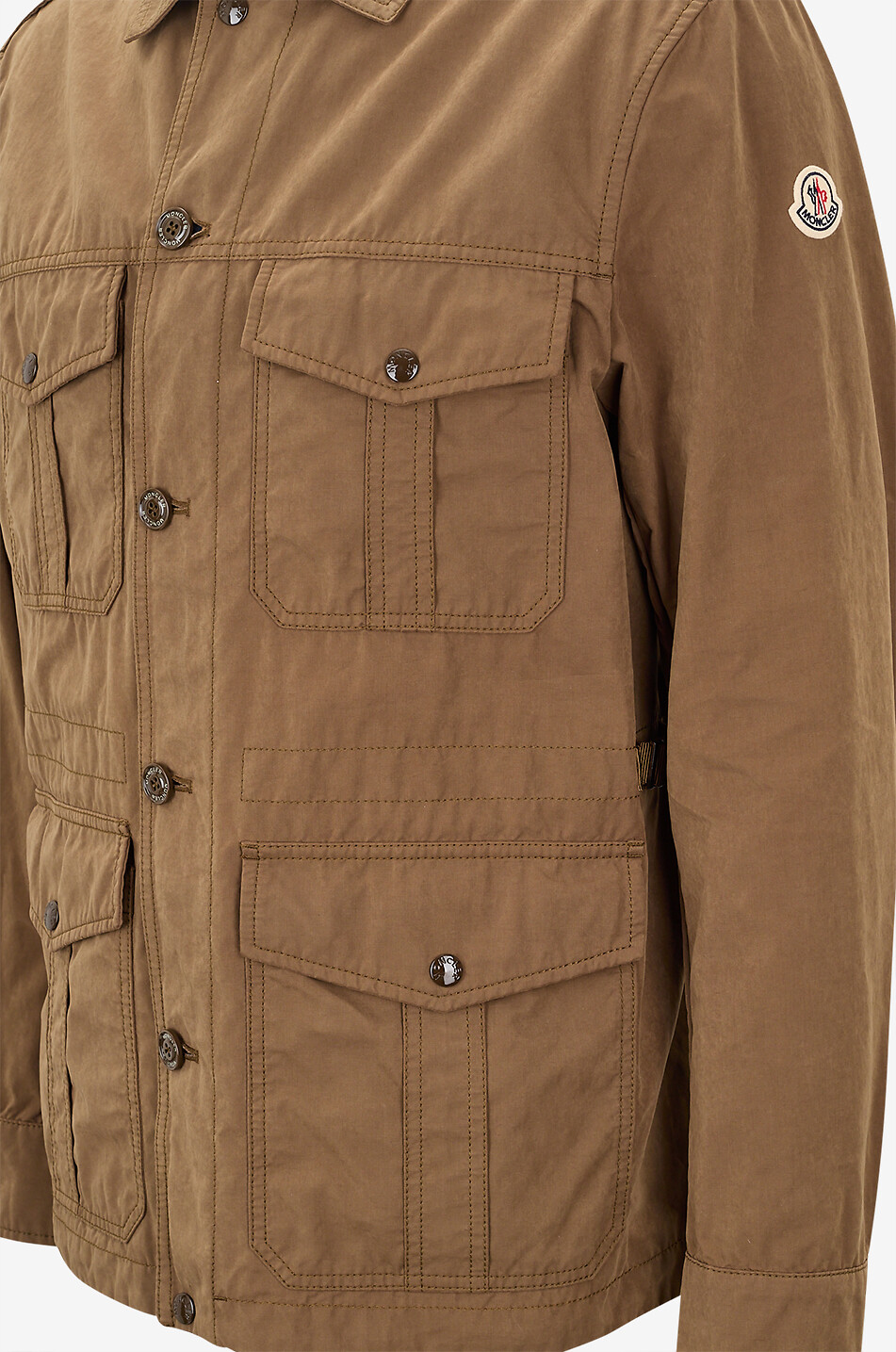 MONCLER Amnicon mixed cotton canvas lightweight jacket Men BROWN 3