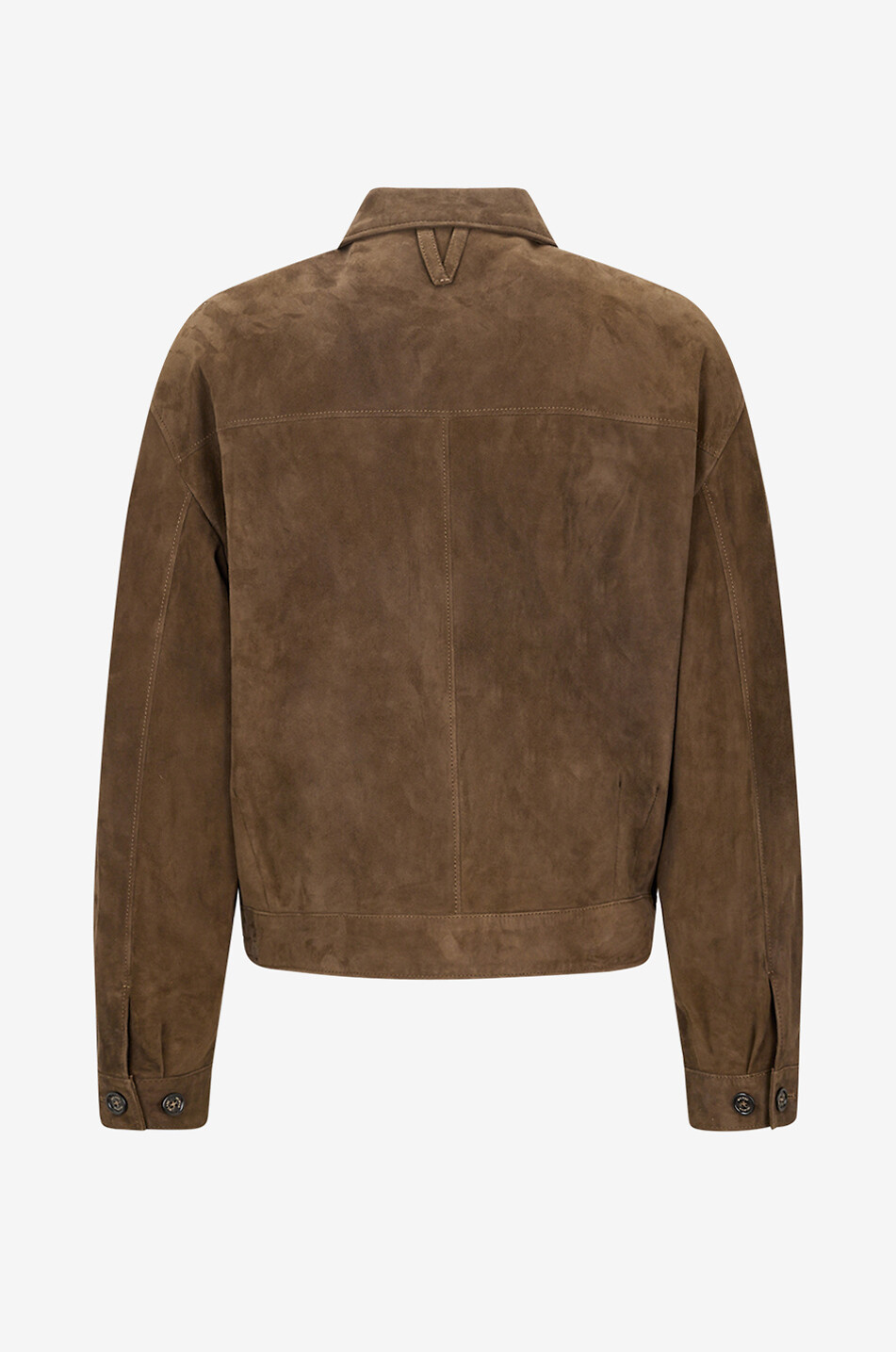 VALSTAR MILANO 1911 Stan suede velour effect cropped jacket Men BROWN 2