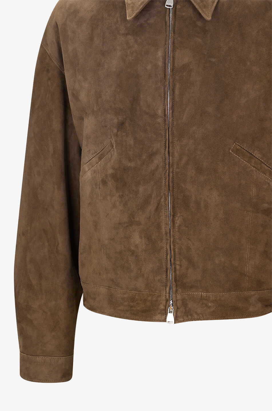 VALSTAR MILANO 1911 Stan suede velour effect cropped jacket Men BROWN 3