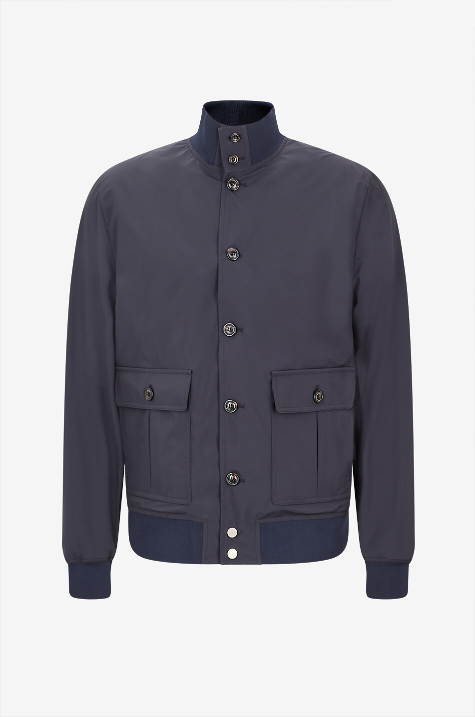 Valstarino Pocketable technical fabric funnel-neck jacket