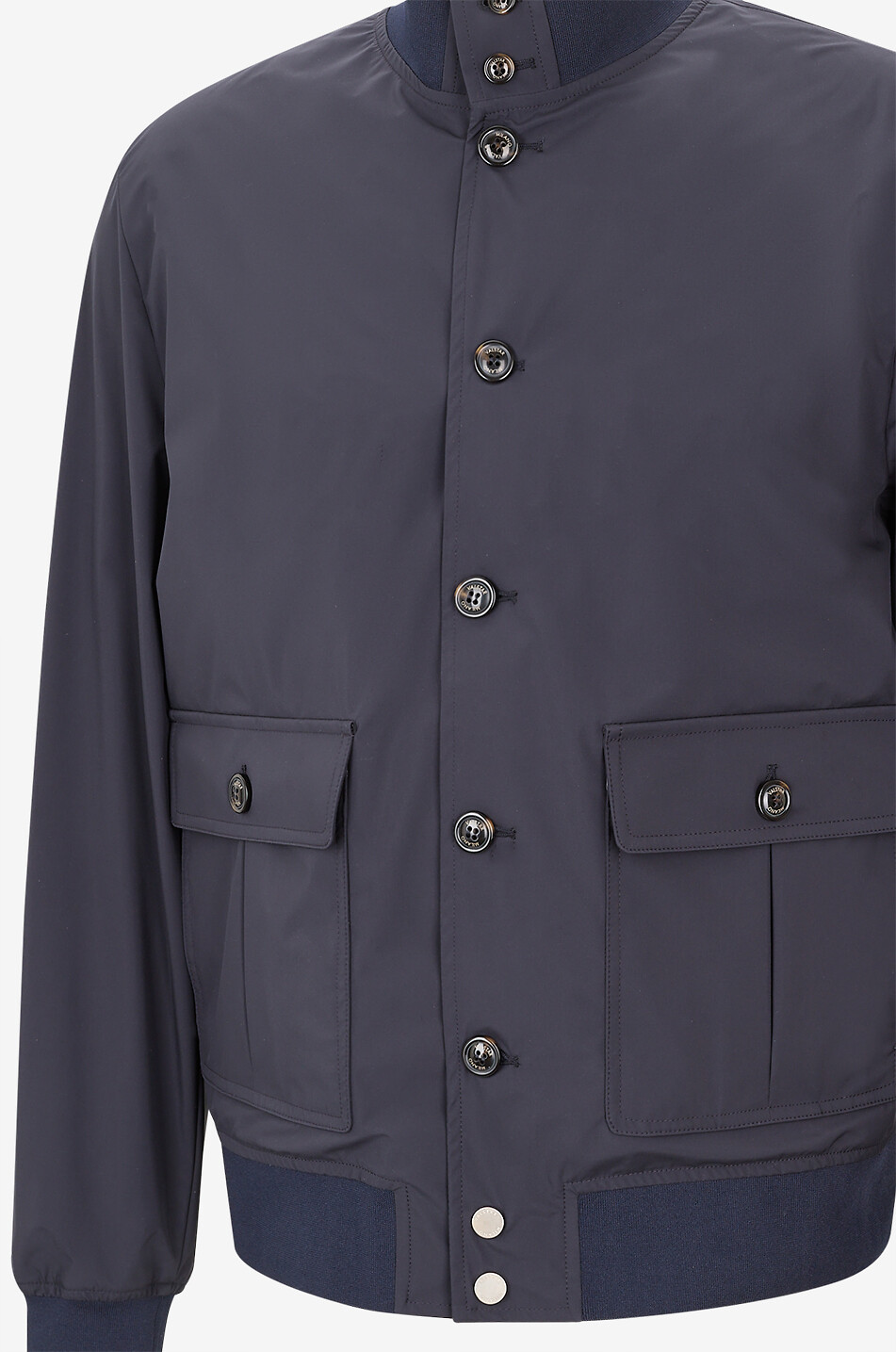 VALSTAR MILANO 1911 Valstarino Pocketable technical fabric funnel-neck jacket Men DARK BLUE 3