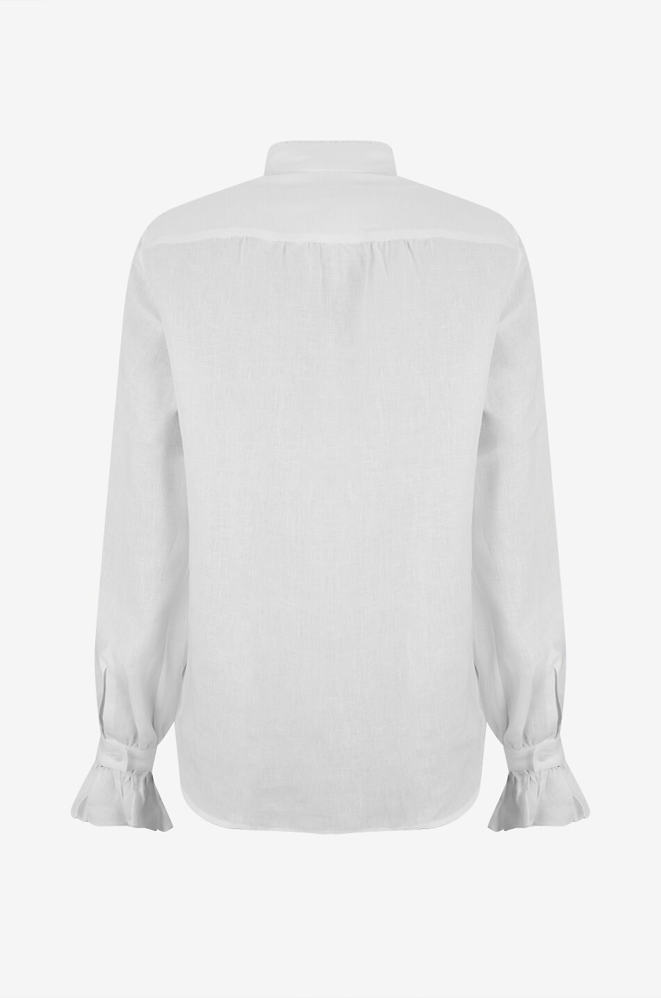 BOURRIENNE PARIS X Hemd mit Stehkragen aus Leinen Boudoir Damen WEISS 2
