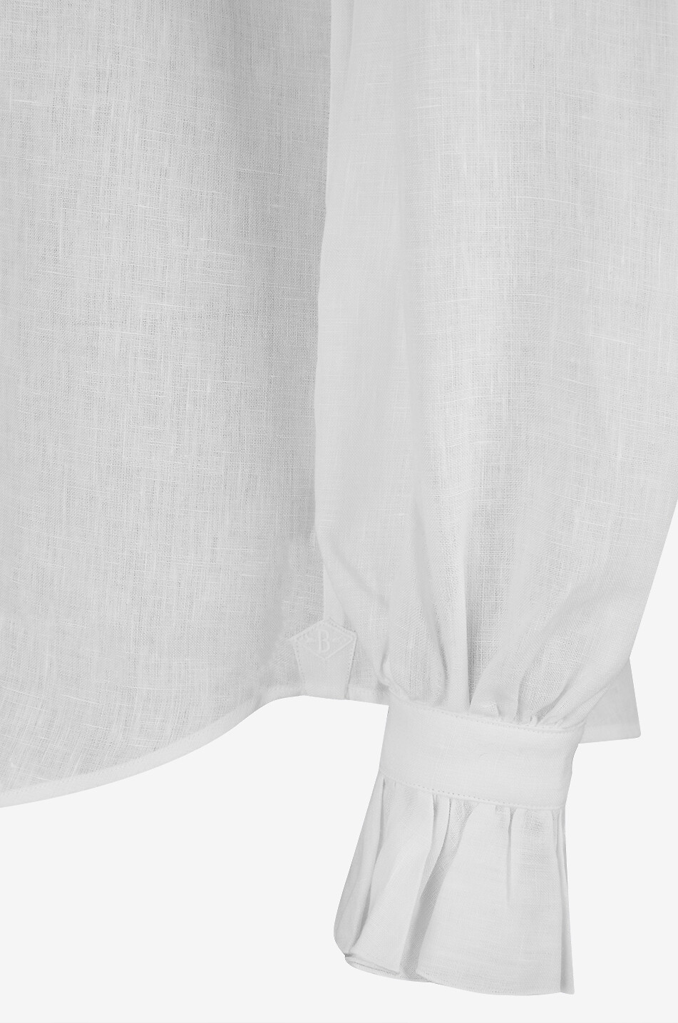 BOURRIENNE PARIS X Hemd mit Stehkragen aus Leinen Boudoir Damen WEISS 8