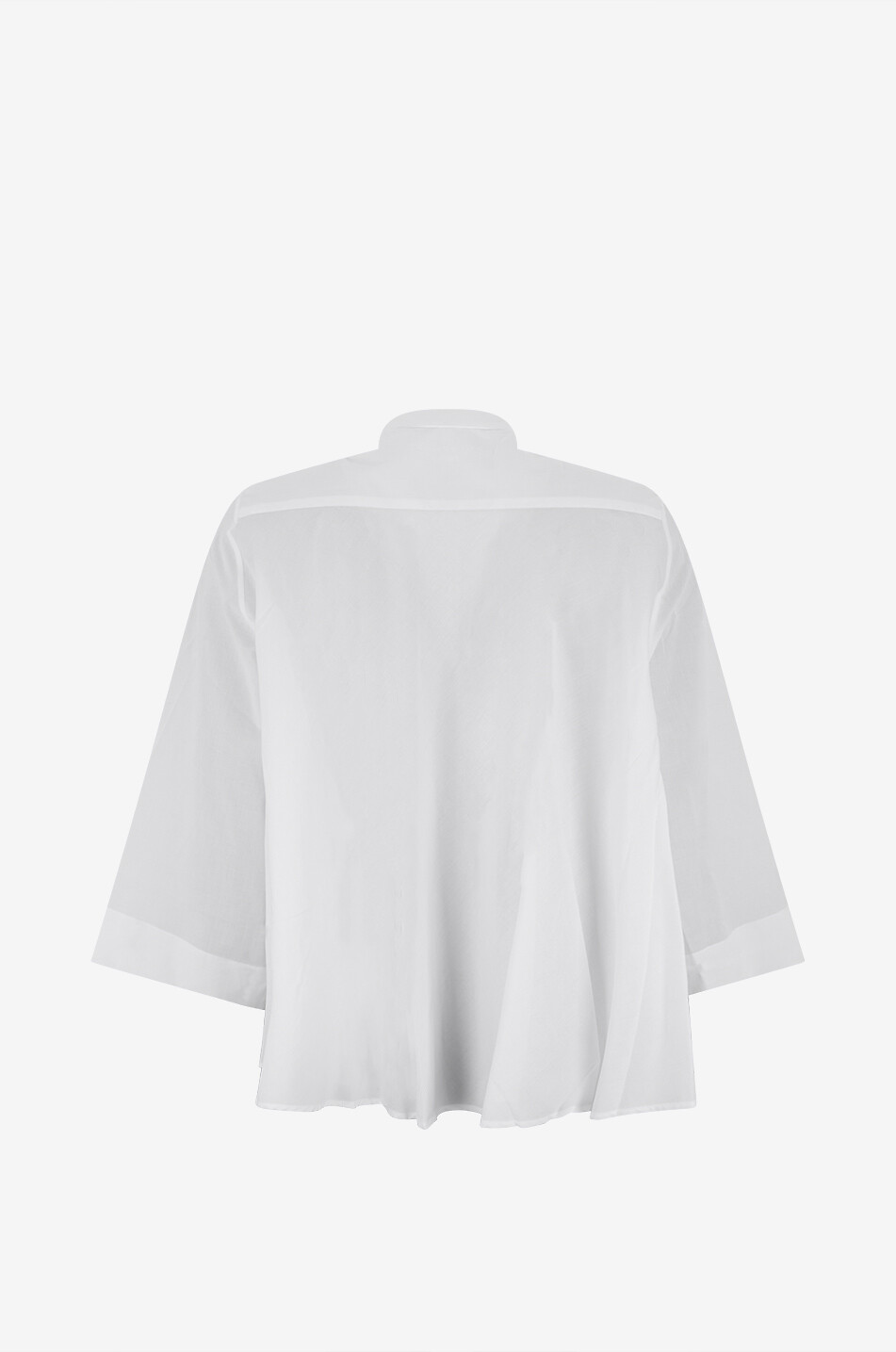 BOURRIENNE PARIS X Hemd mit Stehkragen aus Baumwollpopeline Vaporeuse Damen WEISS 2
