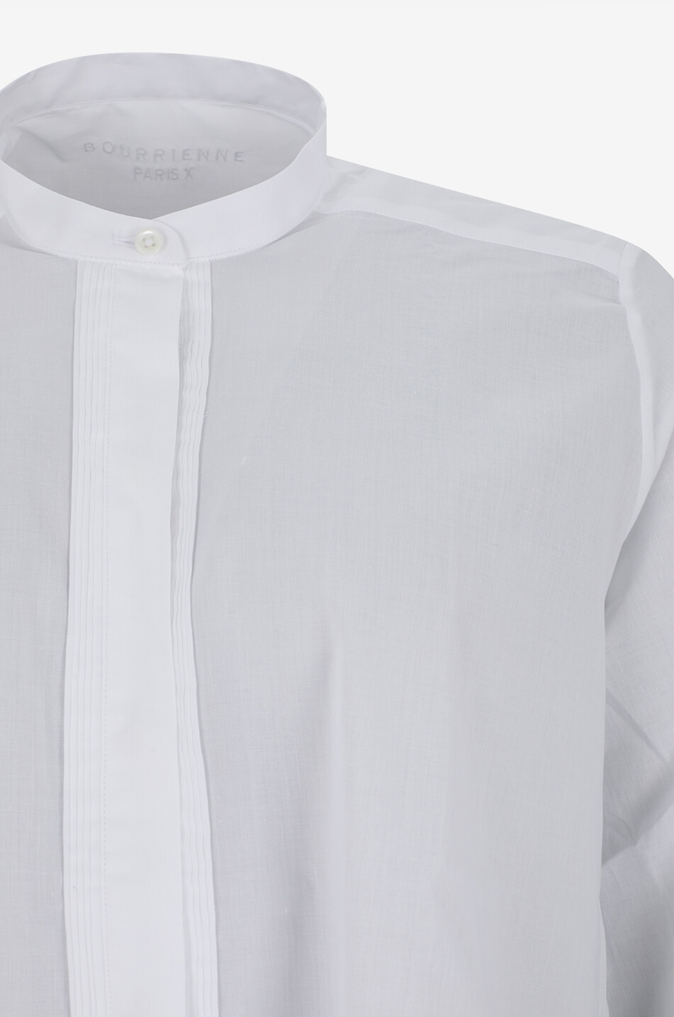 BOURRIENNE PARIS X Hemd mit Stehkragen aus Baumwollpopeline Vaporeuse Damen WEISS 8