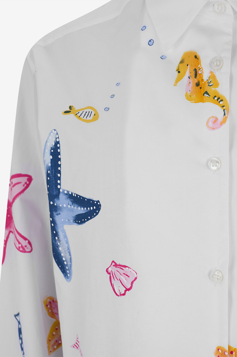 YC MILANO Printed popeline cotton shirt Women MULTI COLOURED 7
