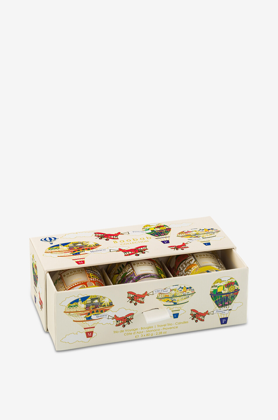 BAOBAB Trio Travel Provence - Monaco - Côte d'Azur scented candle boxed set Home Colourless 2