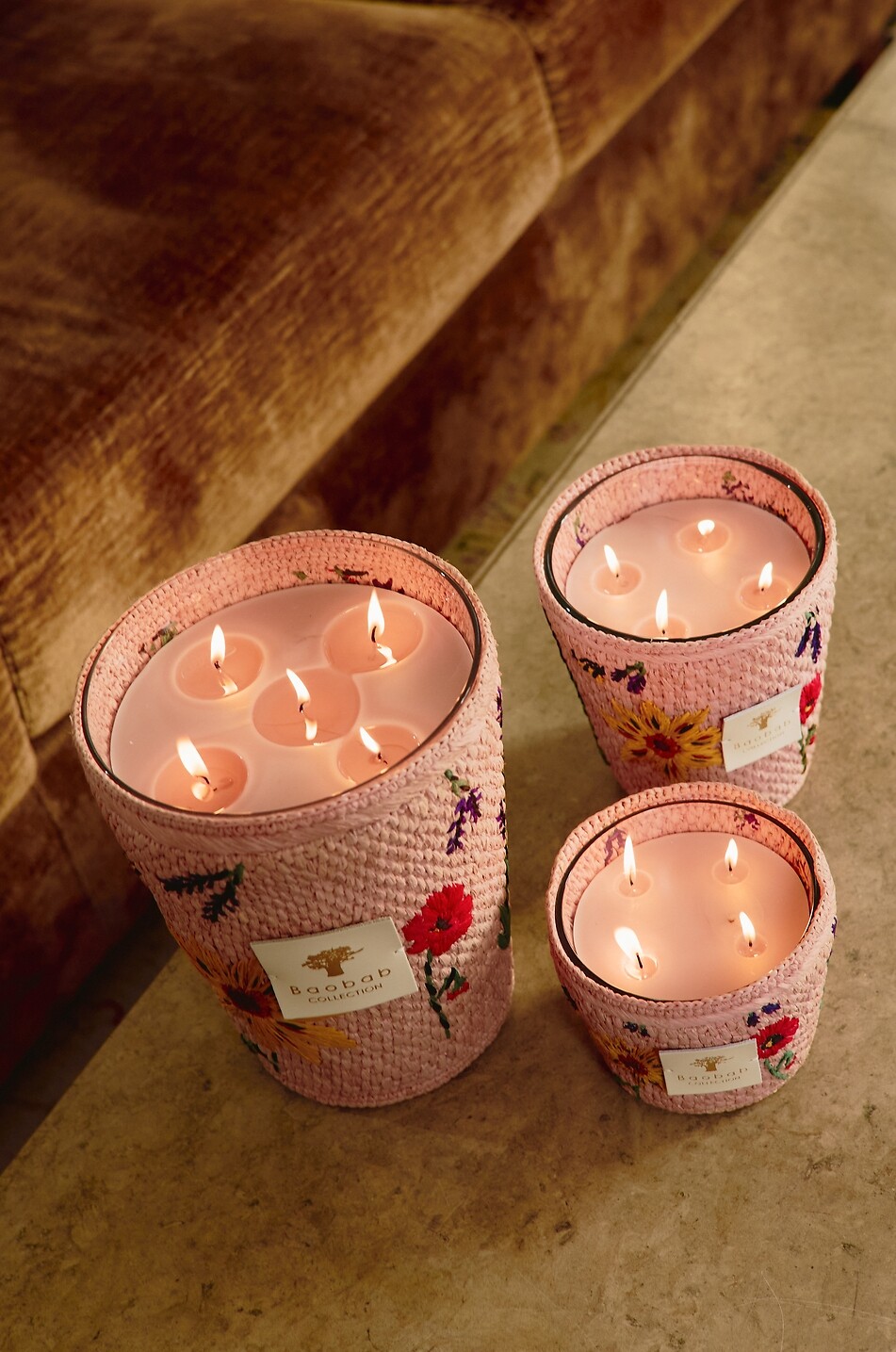 BAOBAB COLLECTION Bougie parfumée enrobée de raphia Vony Kopelika - Max 10 Maison Incolore 4