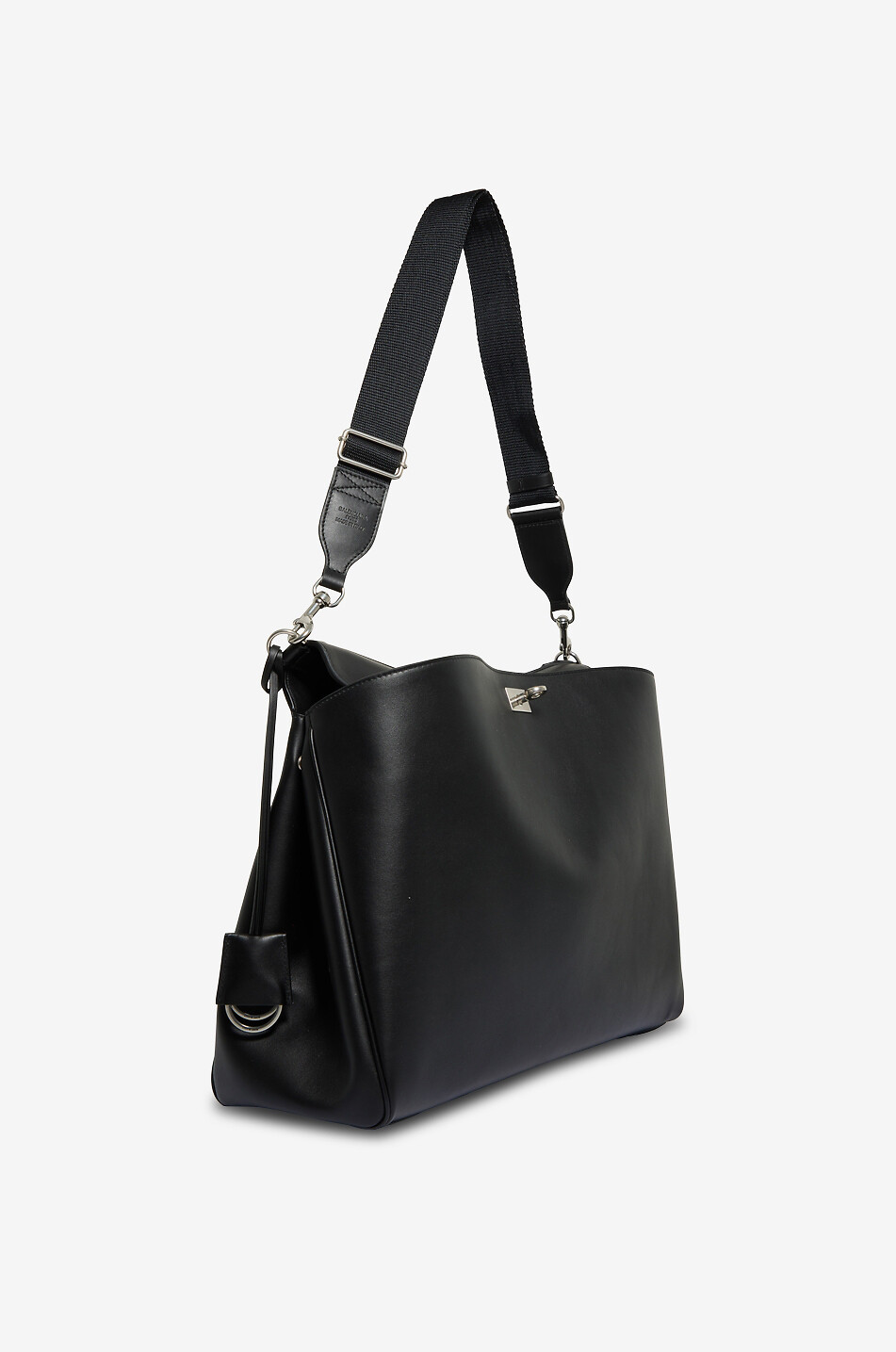 BALENCIAGA Sac porté épaule en cuir Messenger Rodeo Moyen Homme NOIR 2