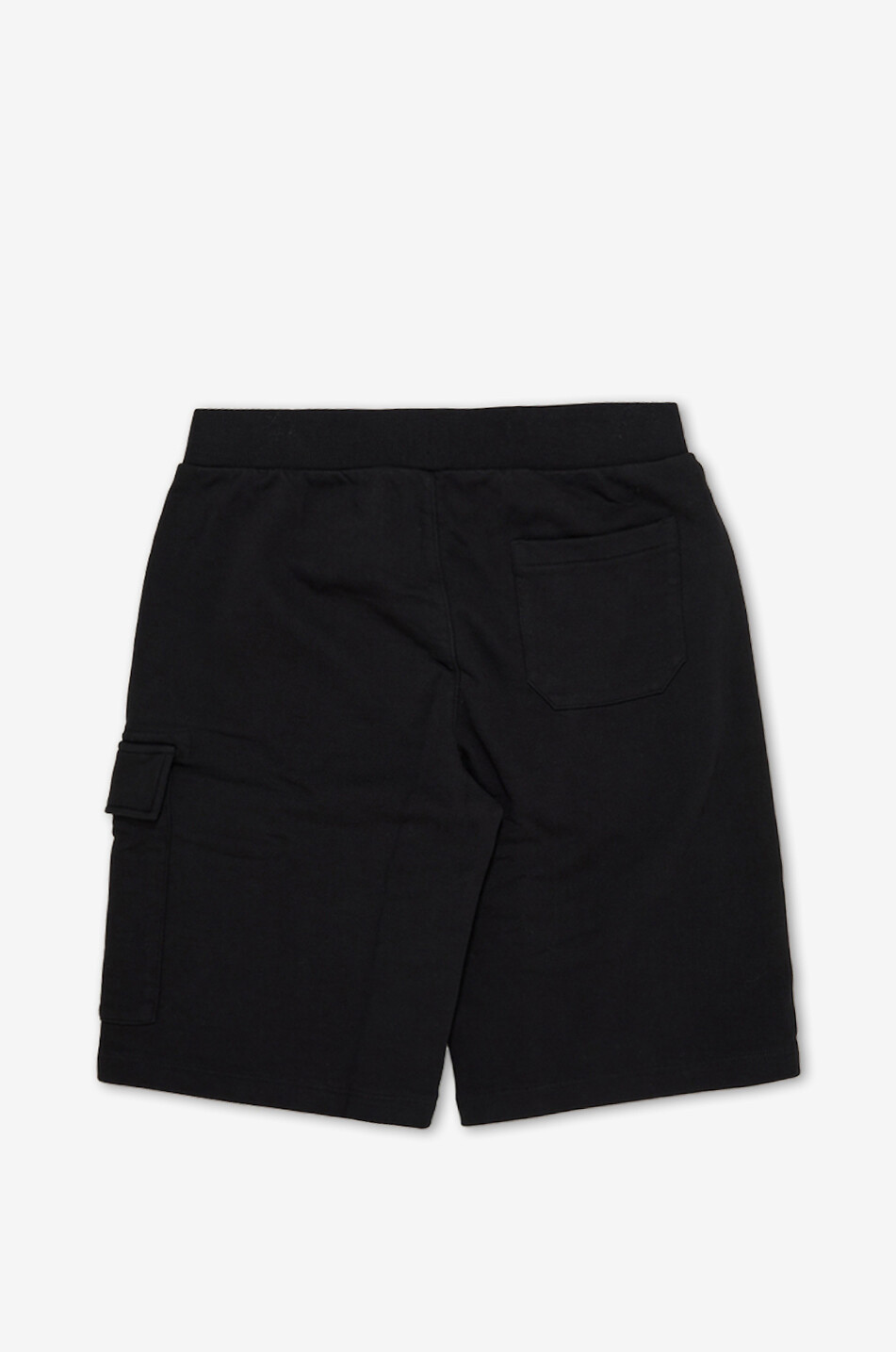 C.P. COMPANY U16 Cargo cotton fleece bermuda shorts with logo Boy BLACK 2