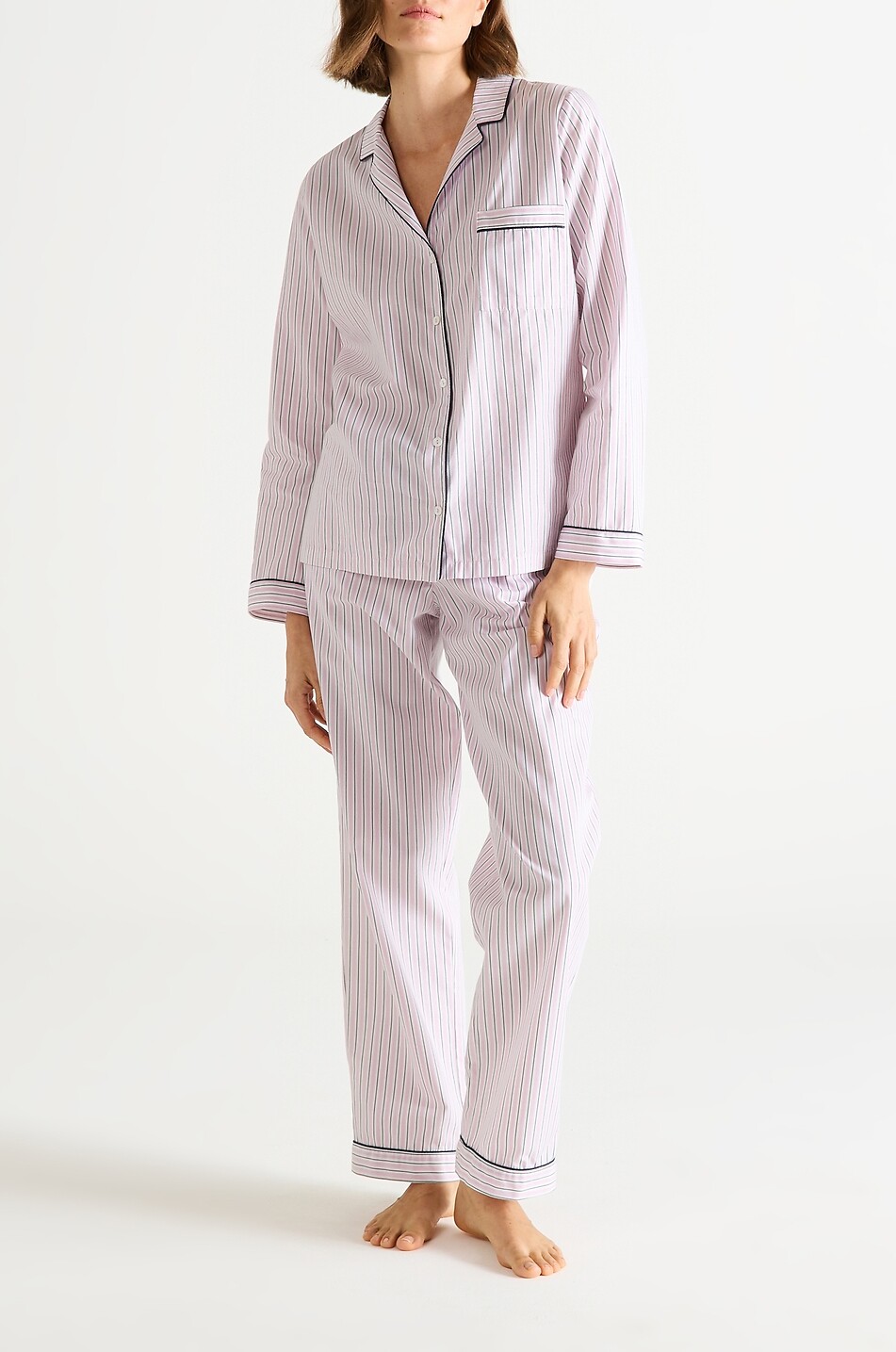 LAURENCE TAVERNIER Pyjama rayé en popeline de coton Femme MULTICOLORE 2