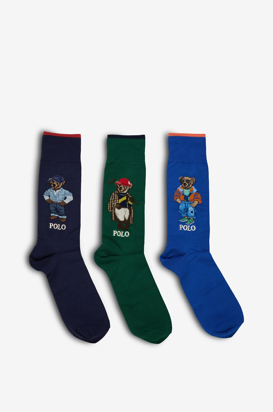 Lot de 3 paires de chaussettes hautes en coton mélangé Polo Bear