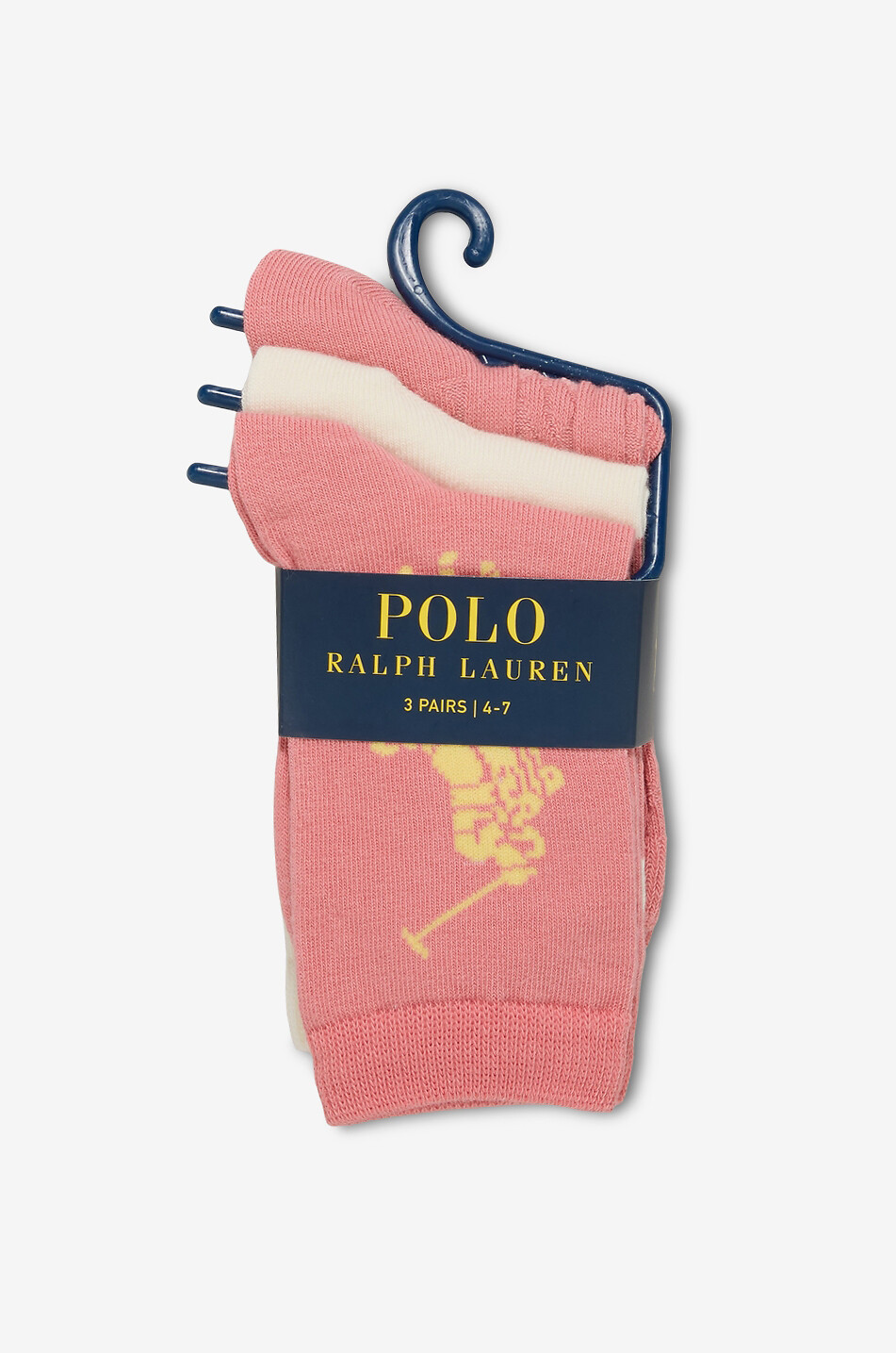 POLO RALPH LAUREN Lot de 3 paires de chaussettes fille en coton pony Fille ROSE 1