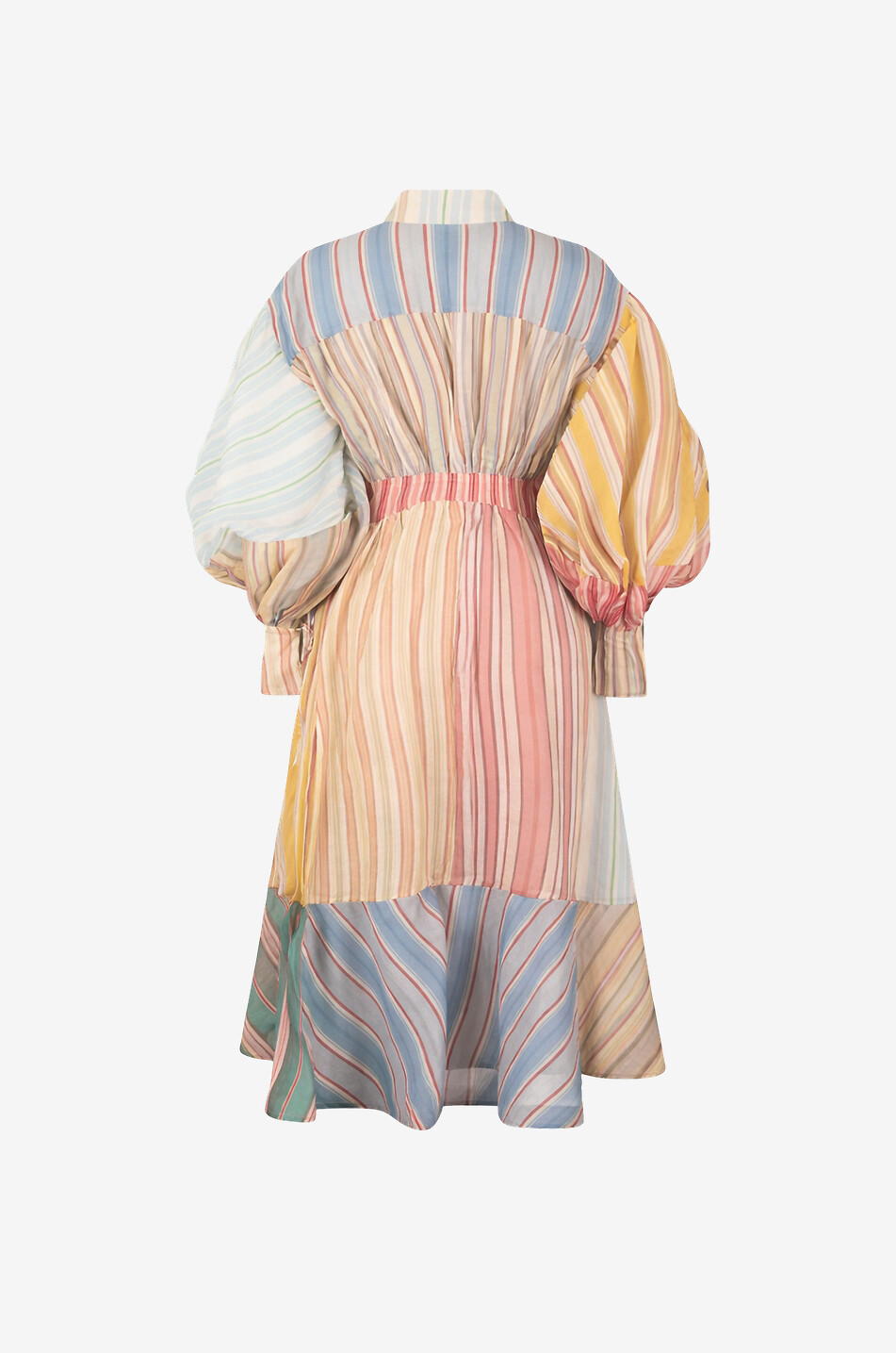 ZIMMERMANN Rebellion striped linen and silk midi shirt dress Women MULTI COLOURED 2