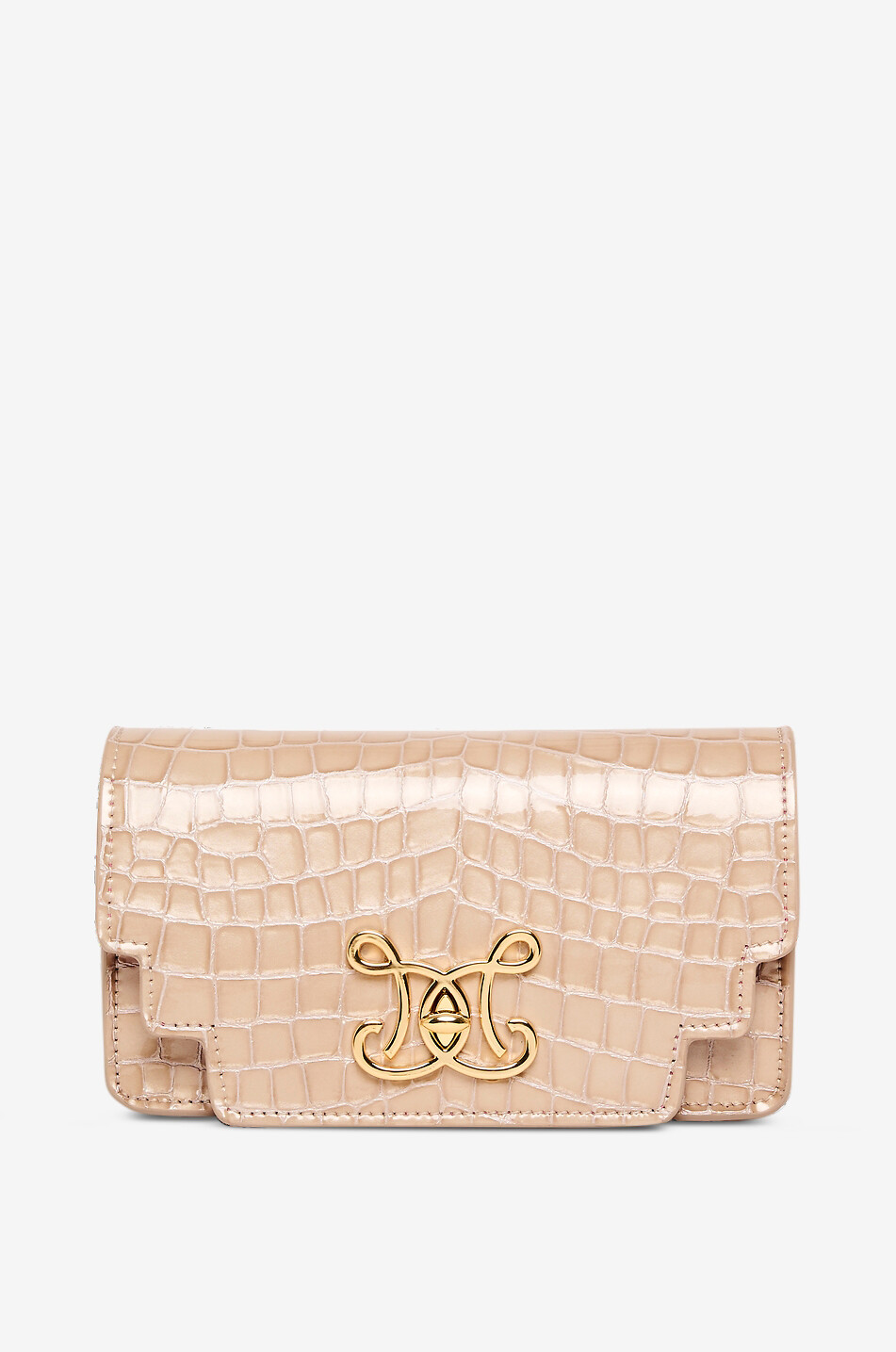 Sac porté épaule en cuir effet crocodile Minibox Cut Faux Croc