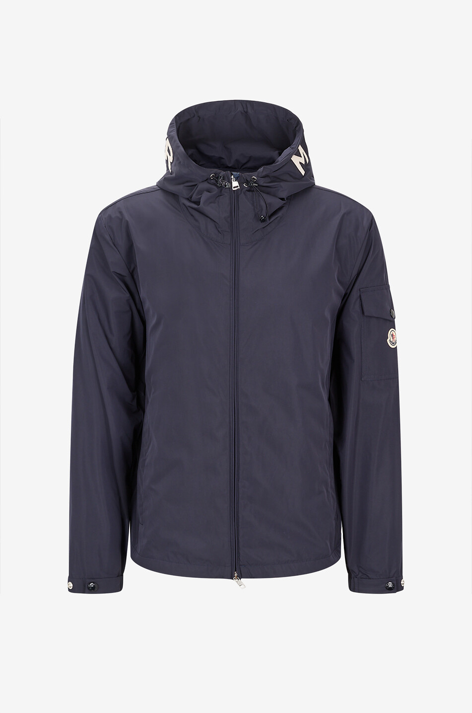 Full-zip cotton blend gabardine overshirt - MONCLER - BLACK - Bongénie