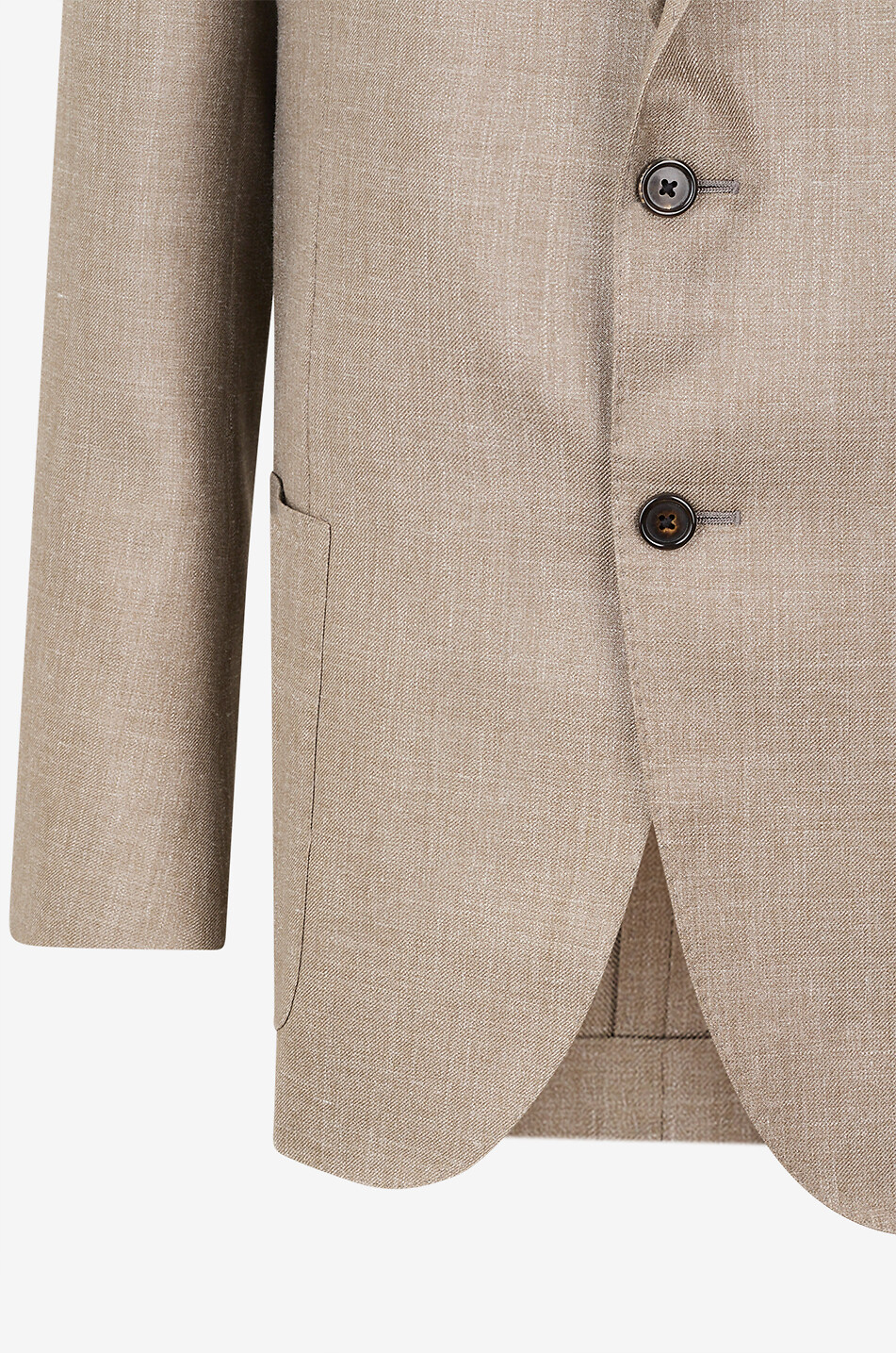 CORNELIANI Kostümjacke aus Wolle Seide und Leinen Leader Herren [akeneo-beigefonce] 3