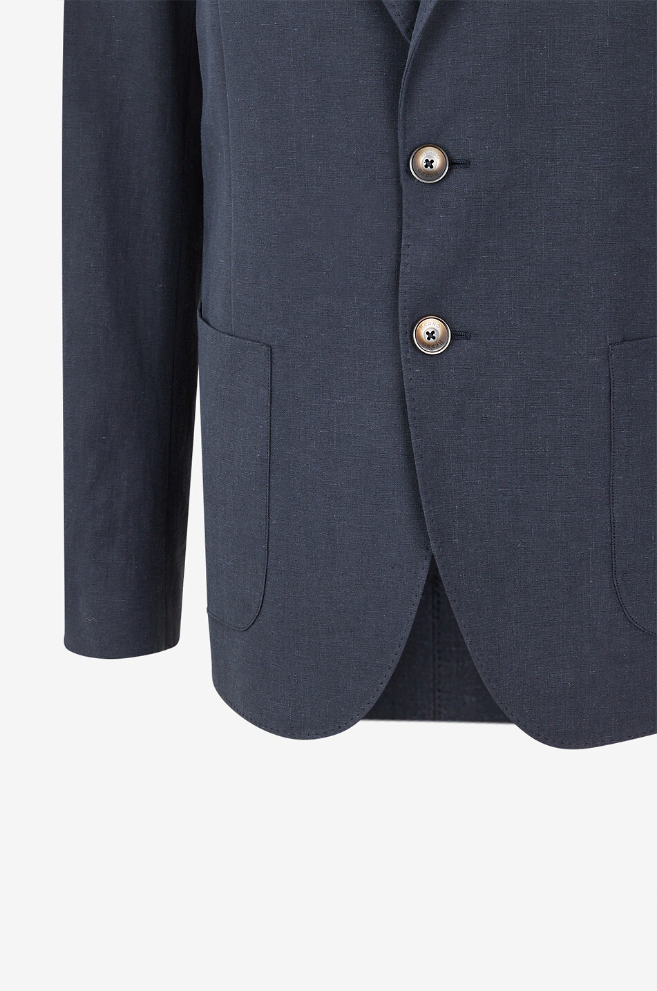 HERNO Blazer mit Reverskragen aus Leinen und Baumwolle Herren DUNKELBLAU 3