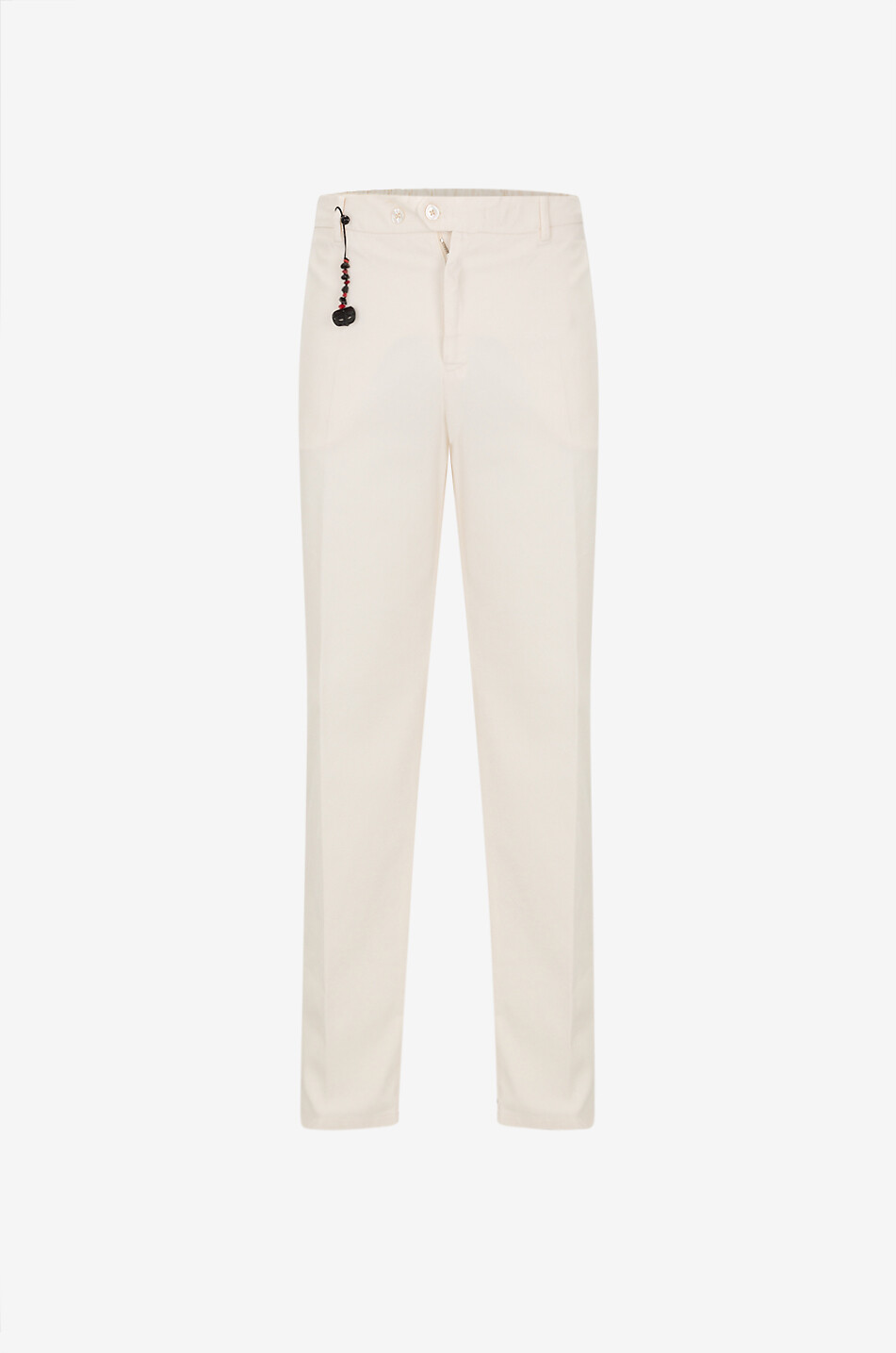 MARCO PESCAROLO Pantalon slim en sergé de coton et soie Evo Homme BLANC CASSE 1
