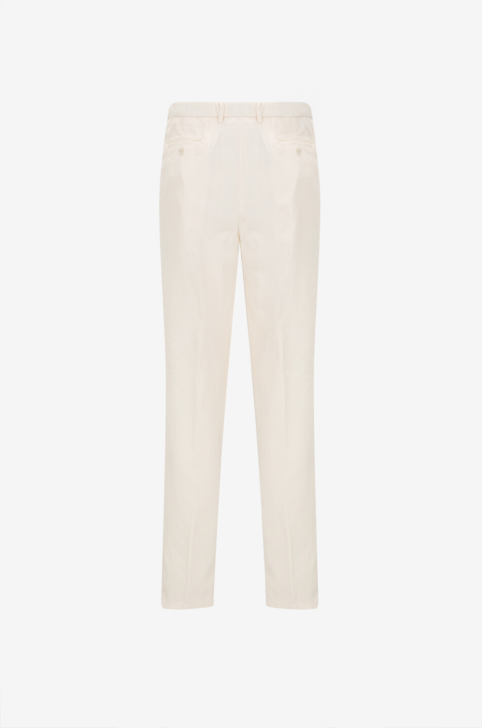 MARCO PESCAROLO Pantalon slim en sergé de coton et soie Evo Homme BLANC CASSE 2