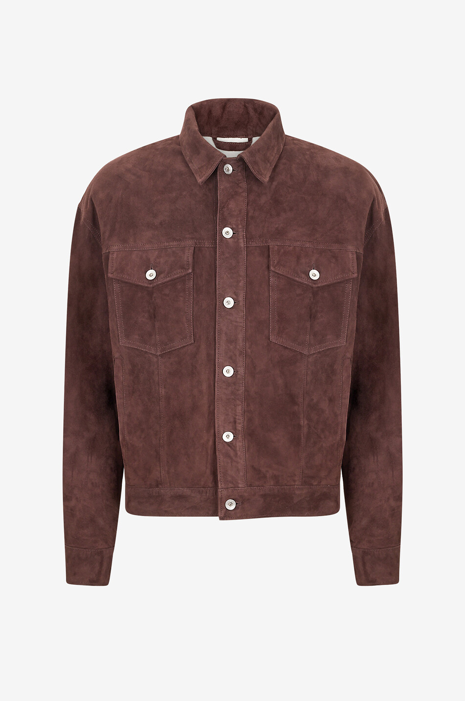 Veste courte en cuir et daim Kenton Trucker