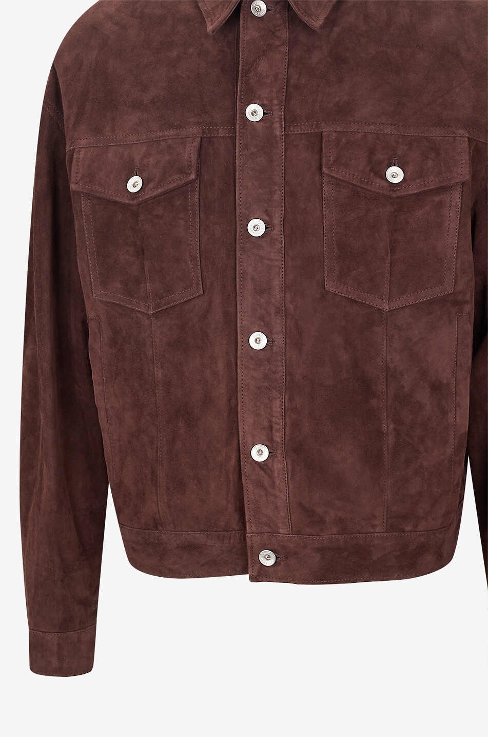 VALSTAR MILANO 1911 Veste courte en cuir et daim Kenton Trucker Homme MARRON FONCÉ 3