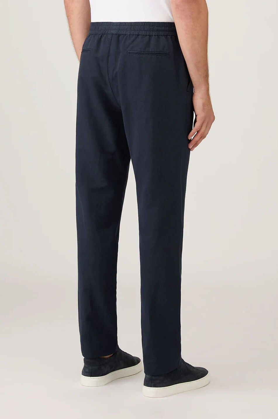 SUNSPEL Straight-leg cotton and linen canvas trousers Men DARK BLUE 3