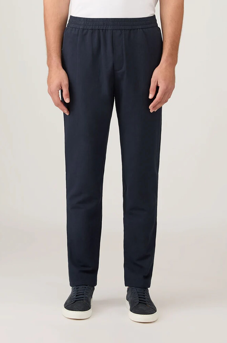 SUNSPEL Straight-leg cotton and linen canvas trousers Men DARK BLUE 4