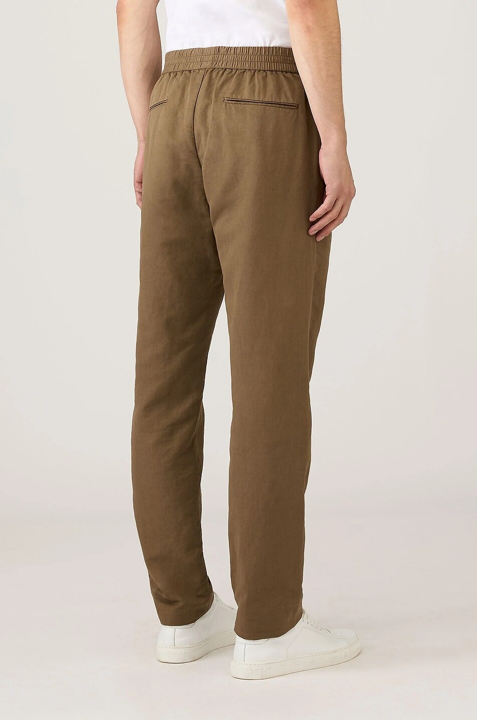 SUNSPEL Straight-leg cotton and linen canvas trousers Men LIGHT BROWN 3