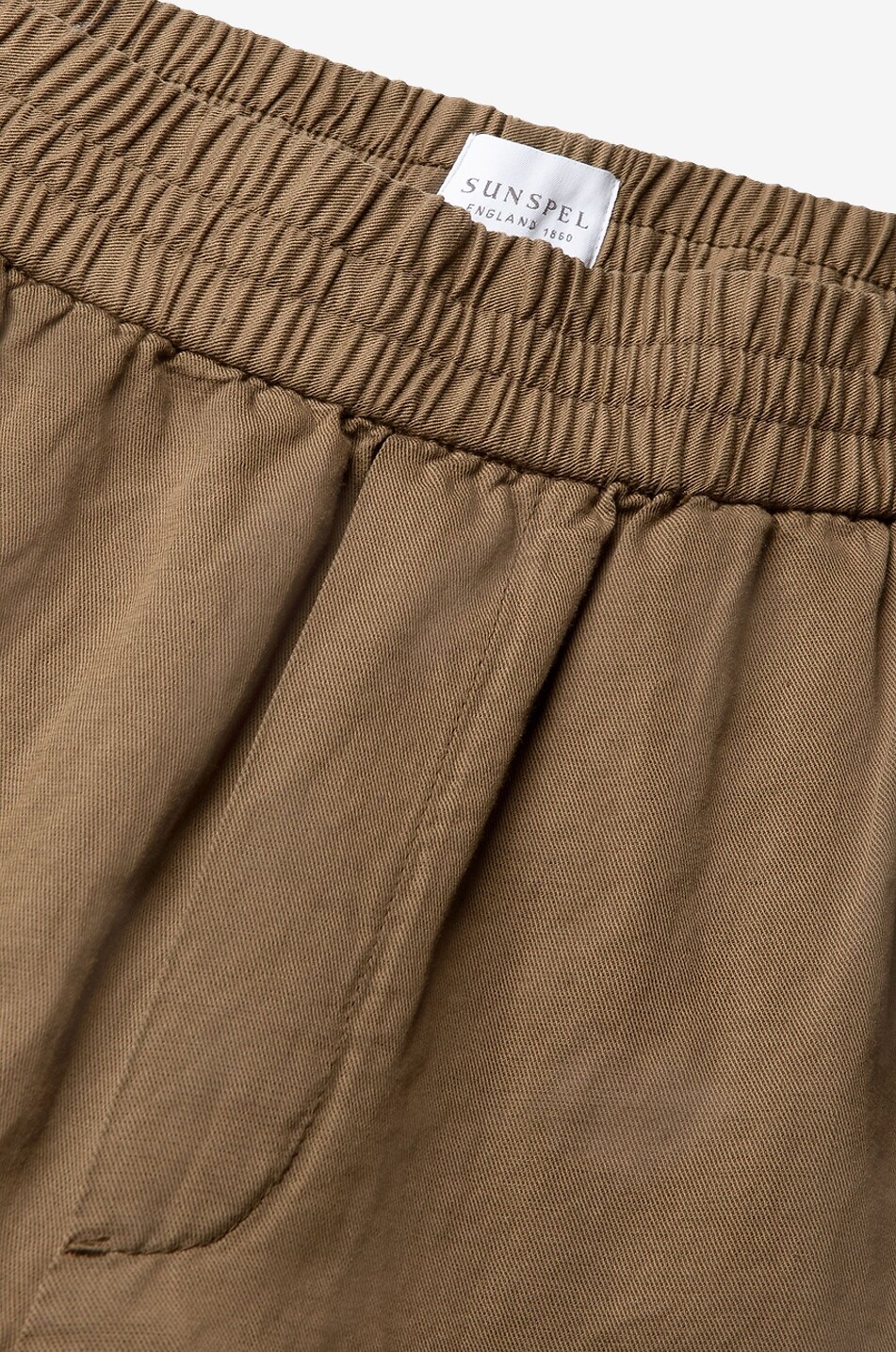 SUNSPEL Straight-leg cotton and linen canvas trousers Men LIGHT BROWN 5