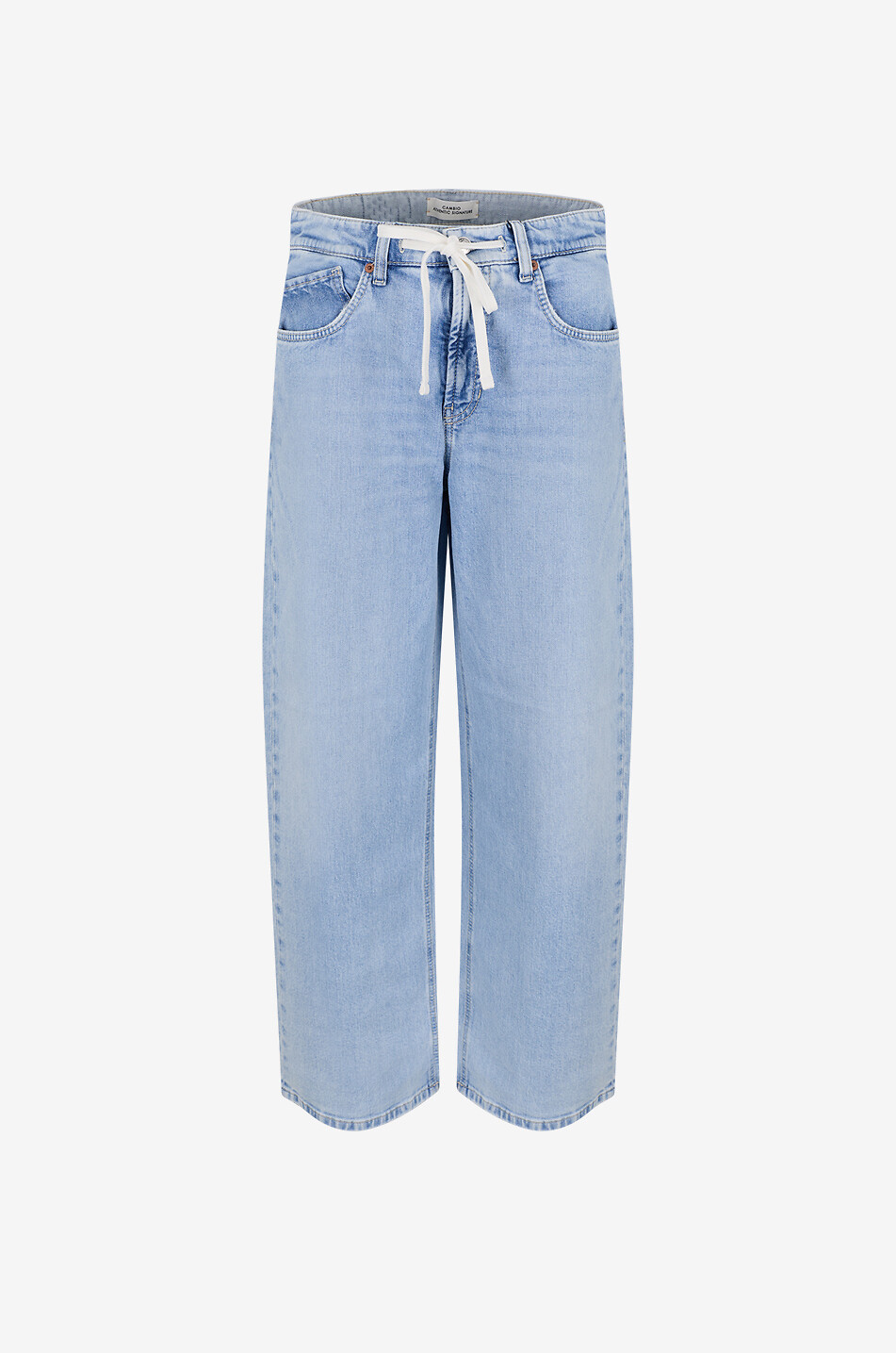CAMBIO Baggy faded drawstring jeans Women LIGHT BLUE 2