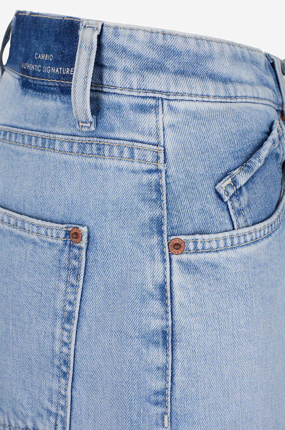 CAMBIO Baggy faded drawstring jeans Women LIGHT BLUE 7