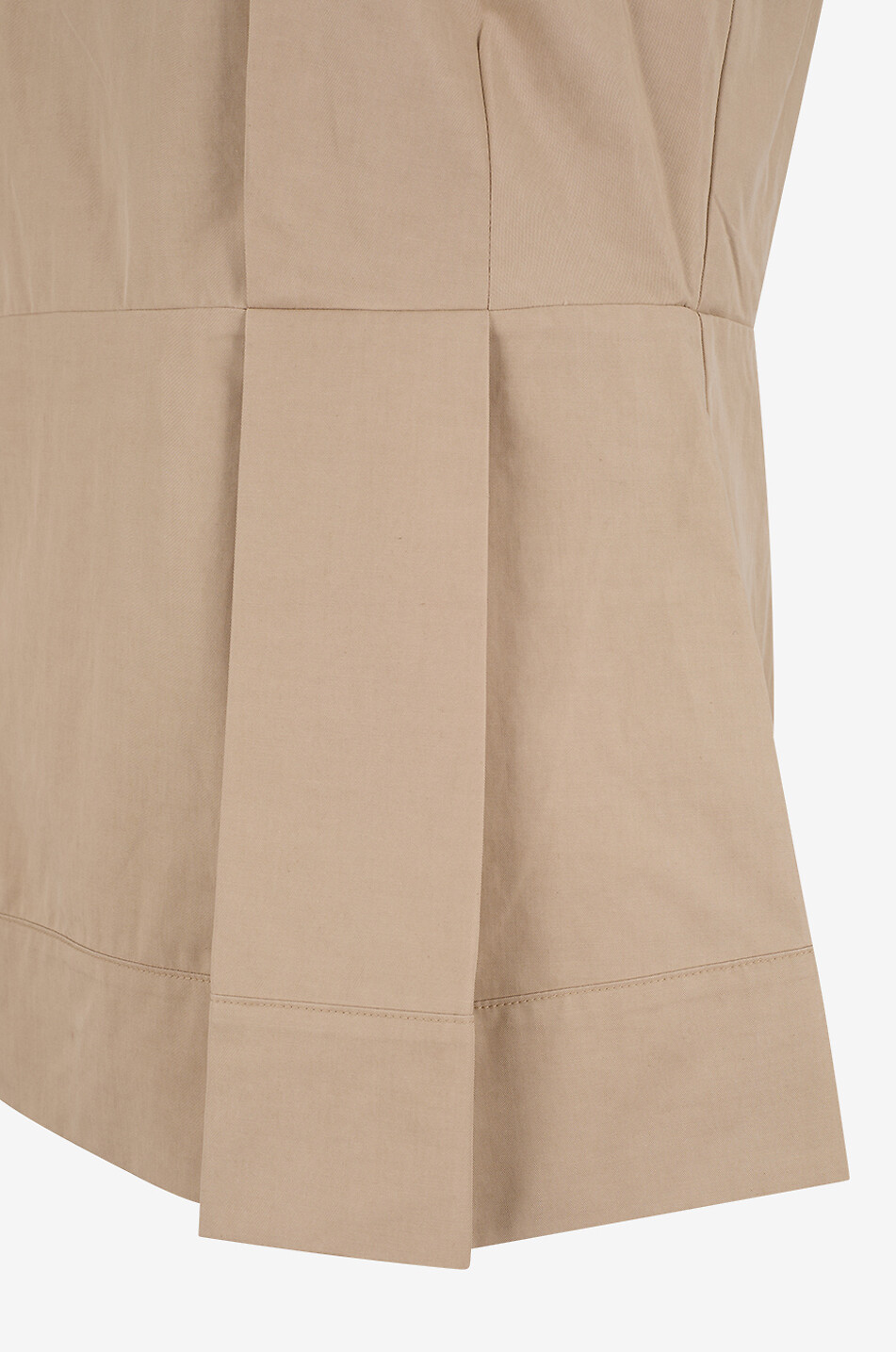 VINCE Top sans manches à basques en coton et lyocell Femme Beige clair 5