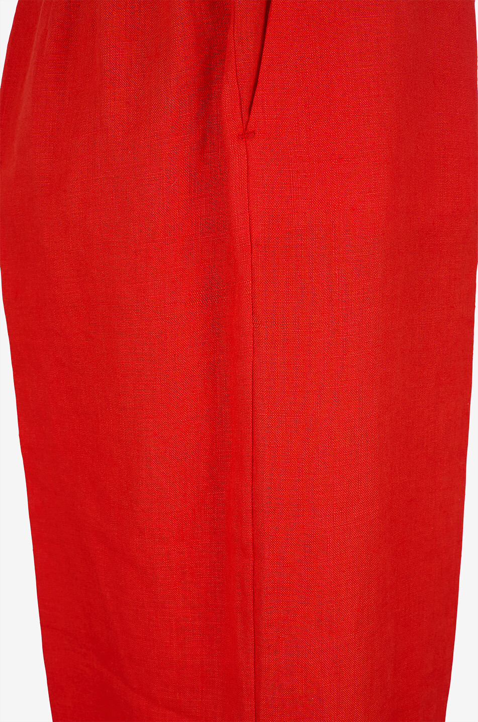 YC MILANO Wide-leg straight linen trousers Women RED 5