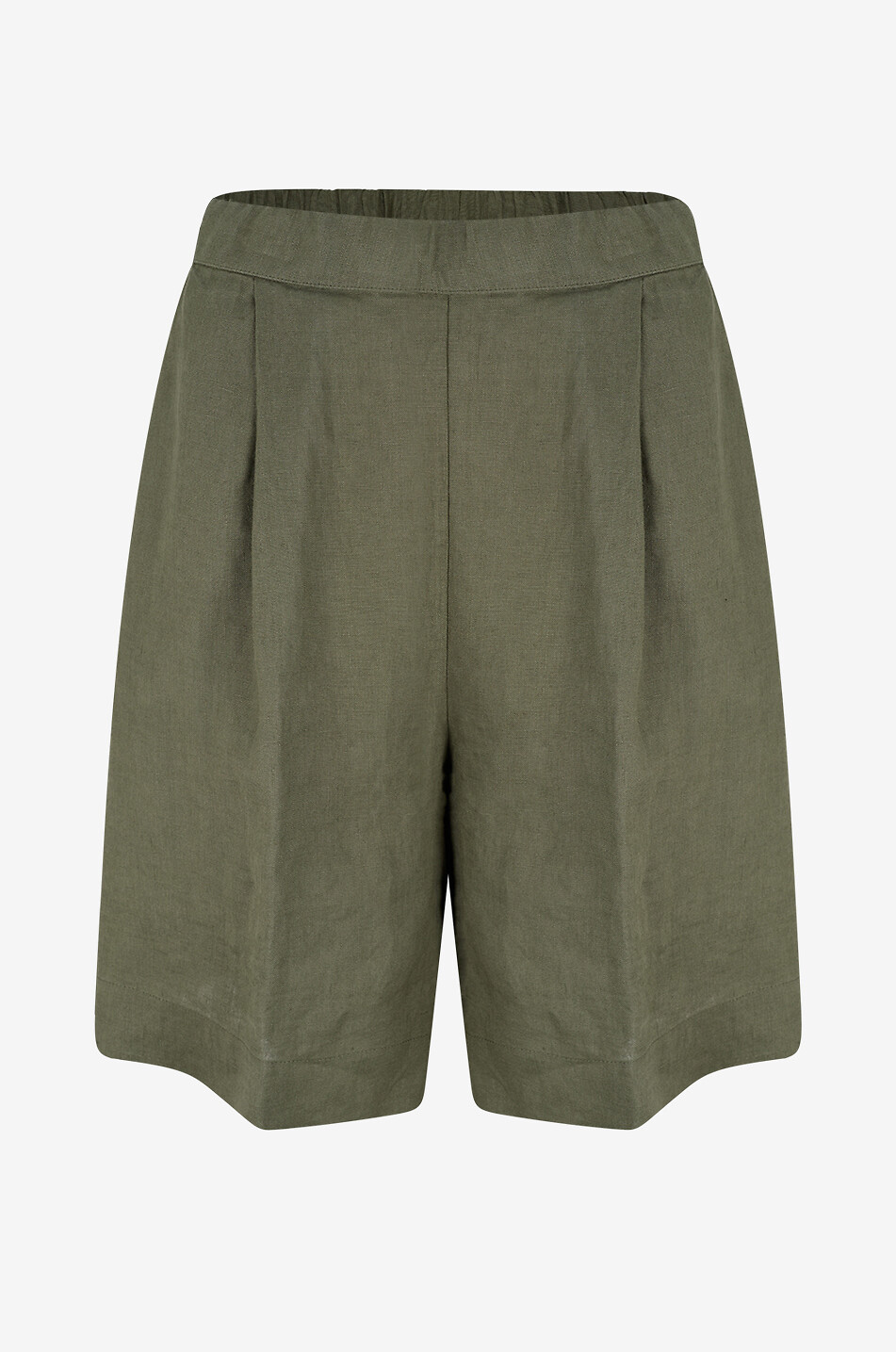 YC MILANO Langer ausgestellter Rock aus Leinen Damen KHAKI 1